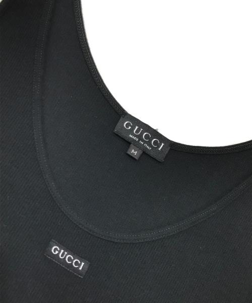 GUCCI（グッチ）GUCCI (グッチ) ブランドロゴタンクトップ ブラック サイズ:Mの古着・服飾アイテム
