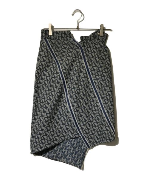 Christian Dior（クリスチャン ディオール）Christian Dior (クリスチャン ディオール) トロッター柄スカート ネイビー サイズ:36の古着・服飾アイテム