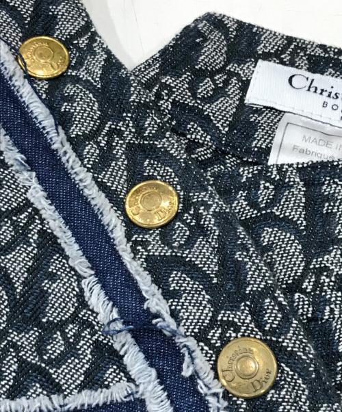 Christian Dior（クリスチャン ディオール）Christian Dior (クリスチャン ディオール) トロッター柄スカート ネイビー サイズ:36の古着・服飾アイテム