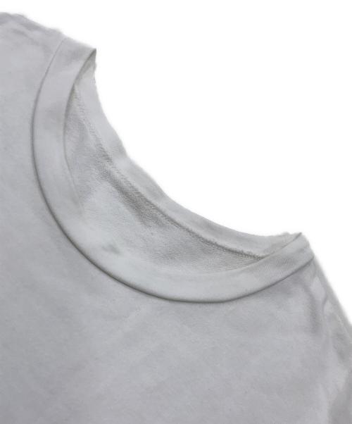 GROUND Y（グラウンドワイ）GROUND Y (グラウンドワイ) デニム切替デザイン長袖Tシャツ ホワイト サイズ:34の古着・服飾アイテム