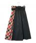 BLUE LABEL CRESTBRIDGE (ブルーレーベルクレストブリッジ) 切替チェックロングスカート ブラック サイズ:38：7000円