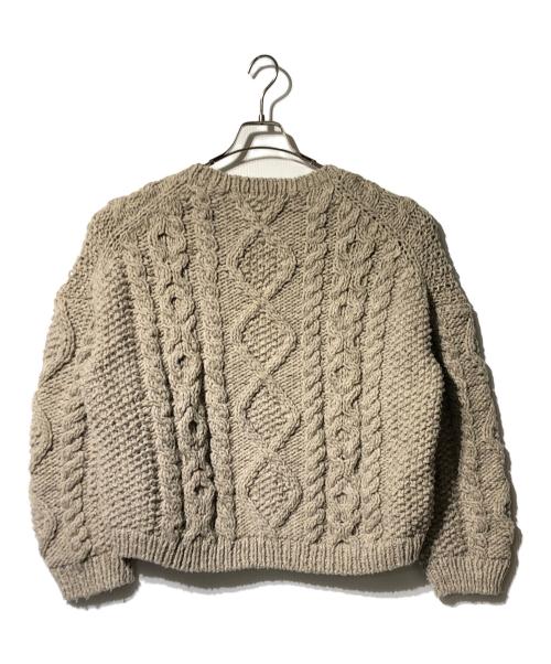 KAGURE（カグレ）KAGURE (カグレ) ペルーアランクルーネックニット ベージュ サイズ:Ｆの古着・服飾アイテム