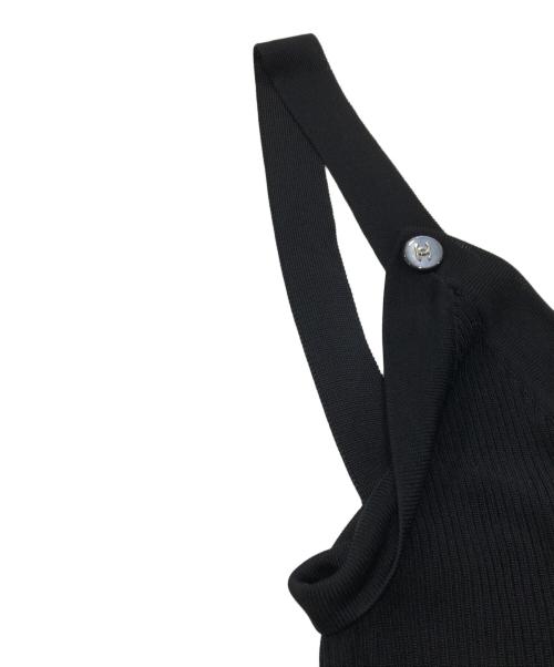 CHANEL（シャネル）CHANEL (シャネル) レーヨンリブニットキャミソール ブラック サイズ:38の古着・服飾アイテム