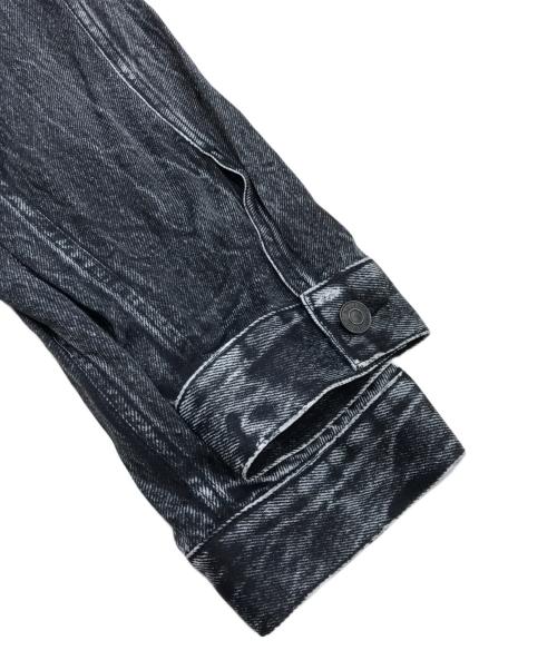 BALENCIAGA（バレンシアガ）BALENCIAGA (バレンシアガ) デニム転写プリント ストレッチジャケット グレー サイズ:Lの古着・服飾アイテム