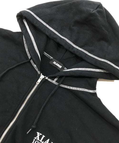 X-LARGE（エクストララージ）X-LARGE (エクストララージ) パーカー/CONTRAST STITCH ZIP HOODED SWEATSHIRT  ブラック サイズ:ＸＬの古着・服飾アイテム
