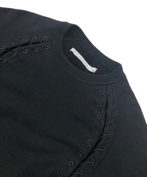 JOHN LAWRENCE SULLIVAN（ジョン ローレンス サリバン）JOHN LAWRENCE SULLIVAN (ジョン ローレンス サリバン) レースアップスウェット ブラック サイズ:ｘ（推定ＸＬ）の古着・服飾アイテム