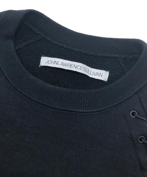 JOHN LAWRENCE SULLIVAN（ジョン ローレンス サリバン）JOHN LAWRENCE SULLIVAN (ジョン ローレンス サリバン) レースアップスウェット ブラック サイズ:ｘ（推定ＸＬ）の古着・服飾アイテム