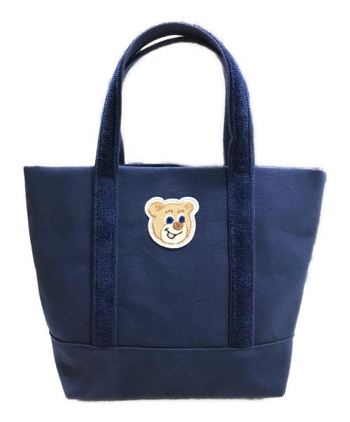 FEILER（フェイラー）FEILER (フェイラー) オールドテディ-ハンドバッグ ネイビーの古着・服飾アイテム