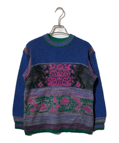 Yves Saint Laurent（イヴサンローラン）Yves Saint Laurent (イヴサンローラン) クルーネックニット マルチカラー サイズ:140の古着・服飾アイテム