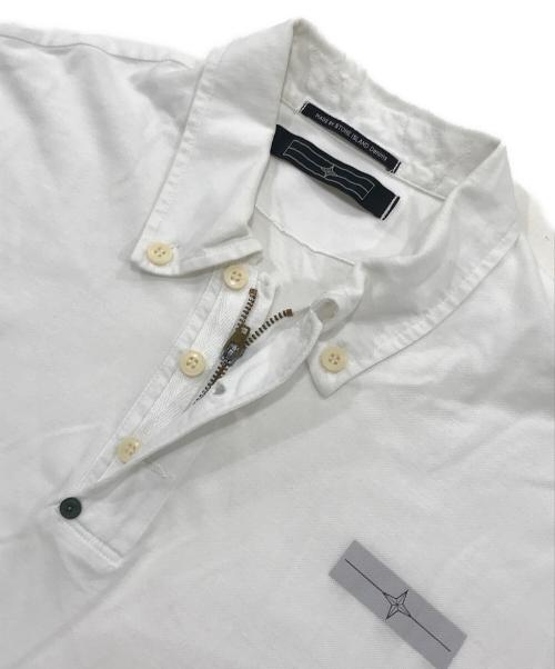 STONE ISLAND（ストーンアイランド）STONE ISLAND (ストーンアイランド) BDハーフスリーブポロシャツ ホワイト サイズ:Lの古着・服飾アイテム