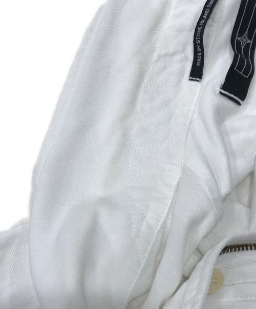STONE ISLAND（ストーンアイランド）STONE ISLAND (ストーンアイランド) BDハーフスリーブポロシャツ ホワイト サイズ:Lの古着・服飾アイテム
