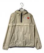 PLAY COMME des GARCONS×K-WAYプレイコムデギャルソン×ケイウェイ）の古着「コラボアノラックパーカー」｜ベージュ
