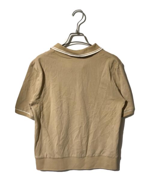 LACOSTE（ラコステ）LACOSTE (ラコステ) スキッパーネックポロシャツ ベージュ サイズ:40の古着・服飾アイテム