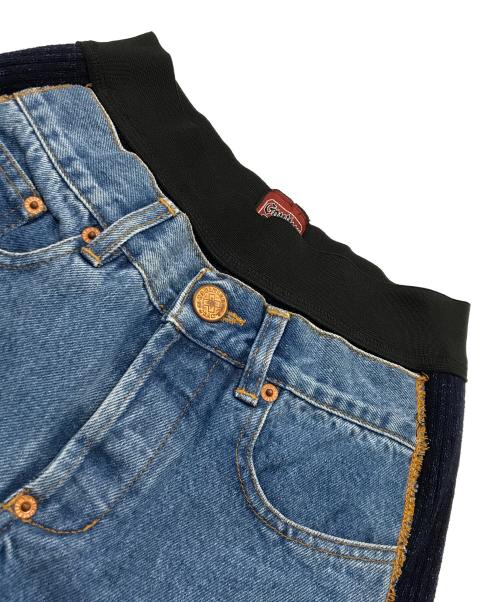 GAULTIER JEANS（ゴルチエジーンズ）GAULTIER JEANS (ゴルチエジーンズ) オールドデニム切替ニットパンツ インディゴ サイズ:Lの古着・服飾アイテム