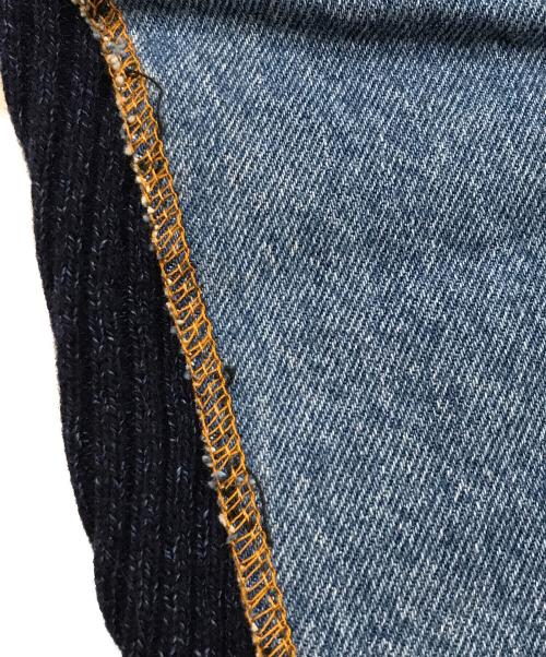 GAULTIER JEANS（ゴルチエジーンズ）GAULTIER JEANS (ゴルチエジーンズ) オールドデニム切替ニットパンツ インディゴ サイズ:Lの古着・服飾アイテム