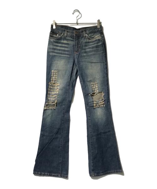 DOLCE & GABBANA（ドルチェ＆ガッバーナ）DOLCE & GABBANA (ドルチェ＆ガッバーナ) ダメージフレアデニムパンツ インディゴ サイズ:28の古着・服飾アイテム