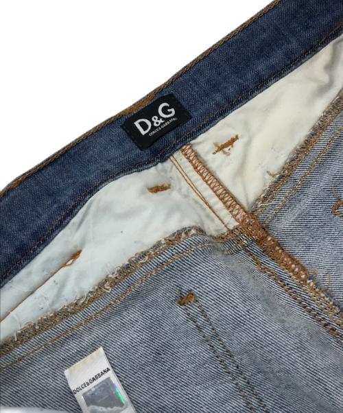 DOLCE & GABBANA（ドルチェ＆ガッバーナ）DOLCE & GABBANA (ドルチェ＆ガッバーナ) パイソン切替フレアデニムパンツ インディゴ サイズ:29の古着・服飾アイテム
