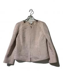 ARMANI COLLEZIONI（アルマーニ コレツィオーニ）の古着「ノーカラージャケット」｜ピンク