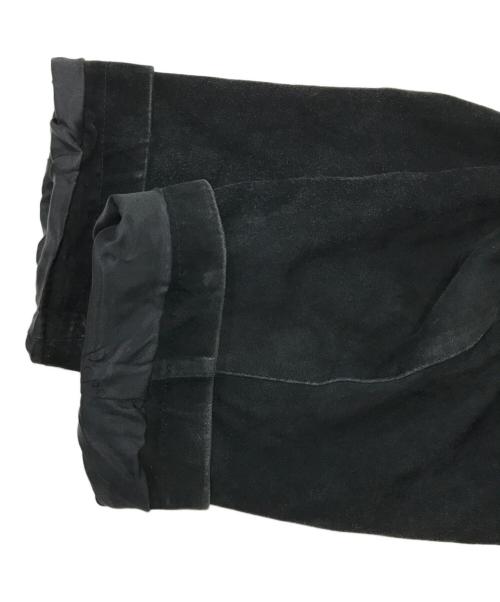 PAPAS（パパス）PAPAS (パパス) ラムスウェードレザージャケット ブラック サイズ:Lの古着・服飾アイテム