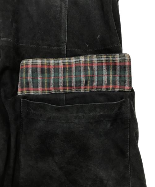 PAPAS（パパス）PAPAS (パパス) ラムスウェードレザージャケット ブラック サイズ:Lの古着・服飾アイテム