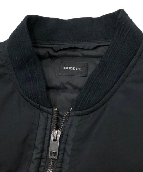 DIESEL（ディーゼル）DIESEL (ディーゼル) キルテイング中綿ジャケット ブラック サイズ:Lの古着・服飾アイテム
