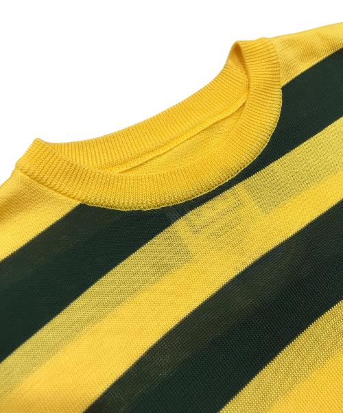 UNDERCOVER（アンダーカバー）UNDERCOVER (アンダーカバー) デザインボーダーカットソー グリーン×イエロー サイズ:Ｍの古着・服飾アイテム