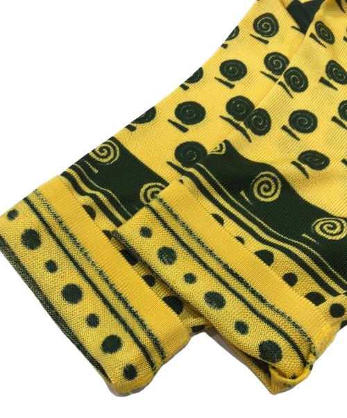 UNDERCOVER（アンダーカバー）UNDERCOVER (アンダーカバー) デザインボーダーカットソー グリーン×イエロー サイズ:Ｍの古着・服飾アイテム