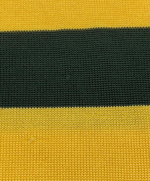 UNDERCOVER（アンダーカバー）UNDERCOVER (アンダーカバー) デザインボーダーカットソー グリーン×イエロー サイズ:Ｍの古着・服飾アイテム