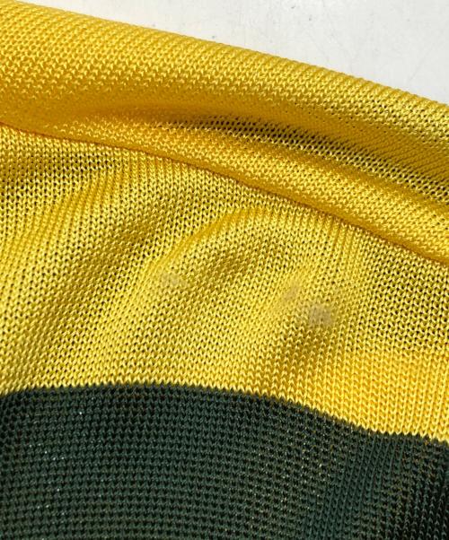 UNDERCOVER（アンダーカバー）UNDERCOVER (アンダーカバー) デザインボーダーカットソー グリーン×イエロー サイズ:Ｍの古着・服飾アイテム