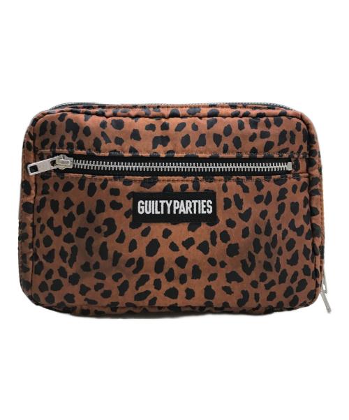 WACKO MARIA（ワコマリア）WACKO MARIA (ワコマリア) PORTER (ポーター) レオパードトラベルケース ブラック×ベージュの古着・服飾アイテム