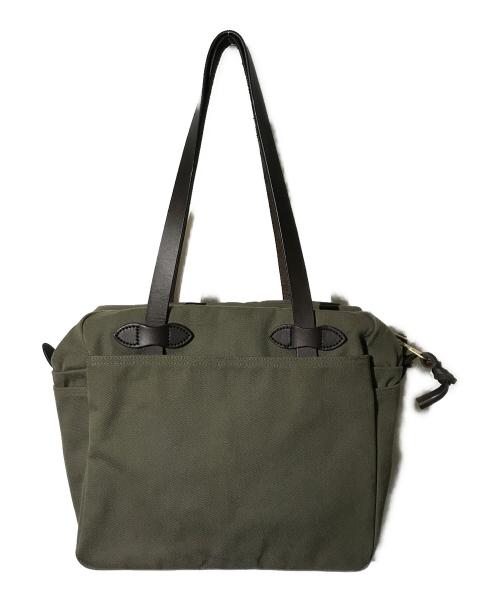 FILSON（フィルソン）FILSON (フィルソン) TOTE BAG WITH ZIPPER オリーブの古着・服飾アイテム