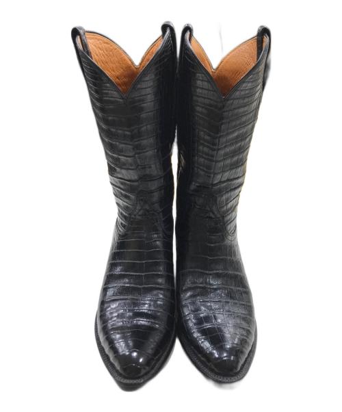 LUCCHESE（ルケーシー）LUCCHESE (ルケーシー) CAIM-BELLY-テキサスブーツ ブラック サイズ:US 9 1/2の古着・服飾アイテム