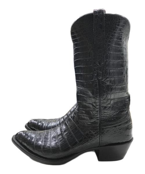 LUCCHESE（ルケーシー）LUCCHESE (ルケーシー) CAIM-BELLY-テキサスブーツ ブラック サイズ:US 9 1/2の古着・服飾アイテム