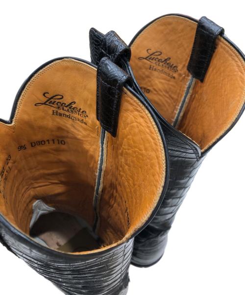 LUCCHESE（ルケーシー）LUCCHESE (ルケーシー) CAIM-BELLY-テキサスブーツ ブラック サイズ:US 9 1/2の古着・服飾アイテム