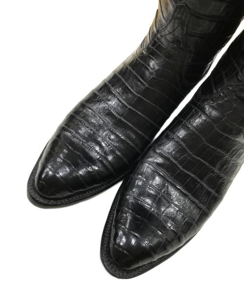 LUCCHESE（ルケーシー）LUCCHESE (ルケーシー) CAIM-BELLY-テキサスブーツ ブラック サイズ:US 9 1/2の古着・服飾アイテム