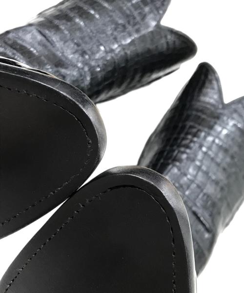 LUCCHESE（ルケーシー）LUCCHESE (ルケーシー) CAIM-BELLY-テキサスブーツ ブラック サイズ:US 9 1/2の古着・服飾アイテム