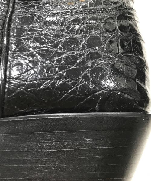 LUCCHESE（ルケーシー）LUCCHESE (ルケーシー) CAIM-BELLY-テキサスブーツ ブラック サイズ:US 9 1/2の古着・服飾アイテム