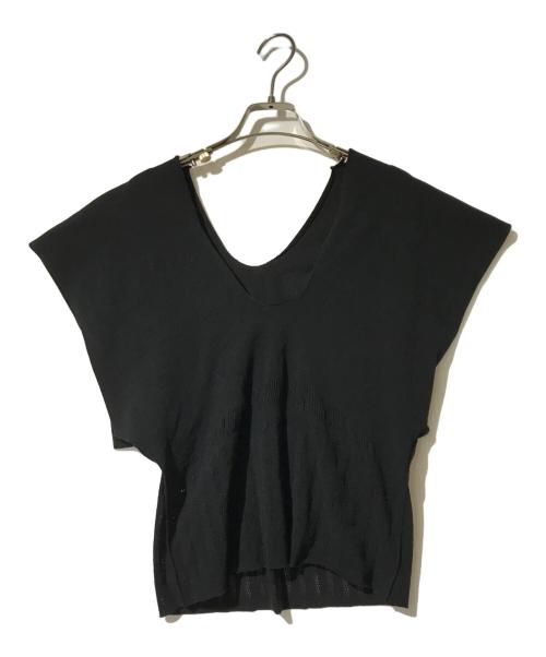 ISSEY MIYAKE FETE（イッセイミヤケフェット）ISSEY MIYAKE FETE (イッセイミヤケフェット) メッシュ切替ベスト ブラック サイズ:2の古着・服飾アイテム