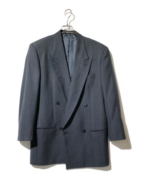 EMPORIO ARMANI（エンポリオ アルマーニ）EMPORIO ARMANI (エンポリオアルマーニ) ダブルブレストテーラードジャケット グレー サイズ:５２の古着・服飾アイテム
