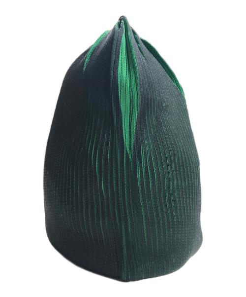 ISSEY MIYAKE MEN（イッセイミヤケメン）ISSEY MIYAKE MEN (イッセイミヤケメン) ビーニー ブラック×グリーンの古着・服飾アイテム