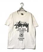 stussyステューシー）の古着「ロゴプリントｔシャツ」｜ホワイト