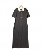Adam et Ropeアダム エ ロペ）の古着「ハーフスリーブポロシャツワンピース」｜グレー