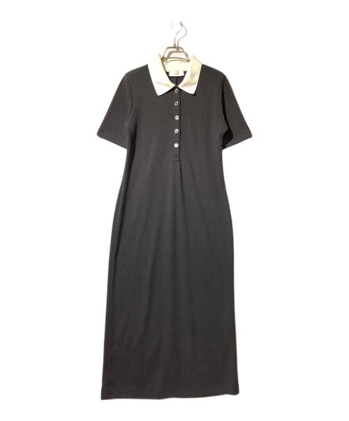 Adam et Rope（アダム エ ロペ）Adam et Rope (アダム エ ロペ) ハーフスリーブポロシャツワンピース グレー サイズ:Mの古着・服飾アイテム