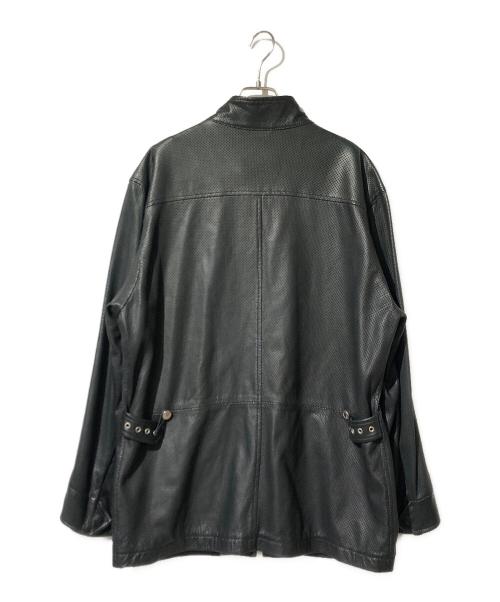 OLIVIERI（オリヴィエリ）OLIVIERI (オリヴィエリ) パンチングラムレザージャケット ブラック サイズ:48の古着・服飾アイテム