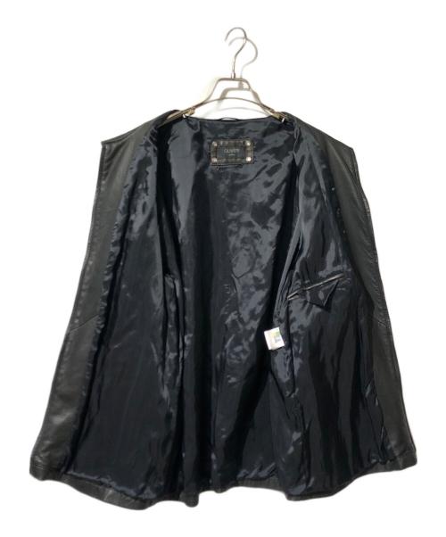 OLIVIERI（オリヴィエリ）OLIVIERI (オリヴィエリ) パンチングラムレザージャケット ブラック サイズ:48の古着・服飾アイテム