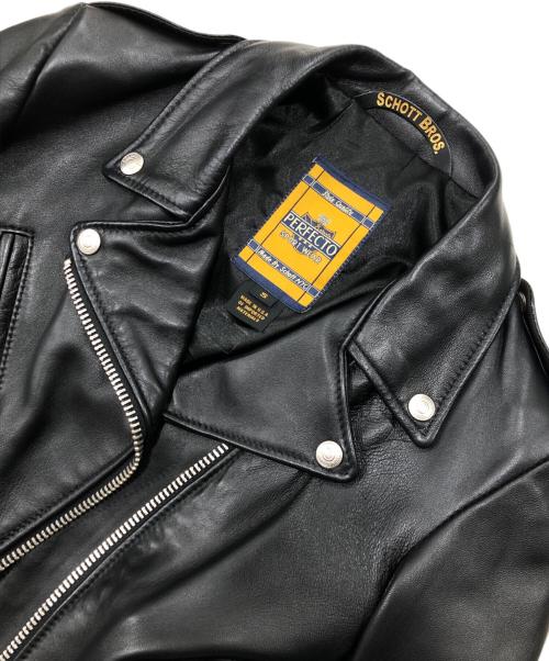 SCHOTT BROS.（ショット）SCHOTT BROS. (ショットブロス) ワンスターダブルライダースジャケット/ラムレザージャケット ブラック サイズ:Sの古着・服飾アイテム