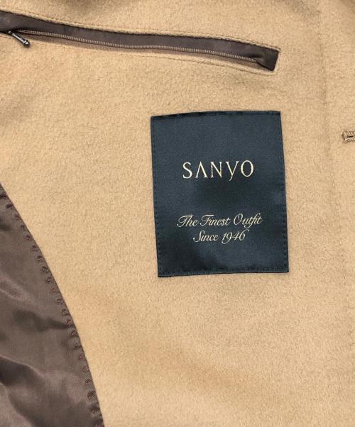 SANYO（サンヨー）SANYO (サンヨー) super180'sチェスターコート ベージュ サイズ:42の古着・服飾アイテム