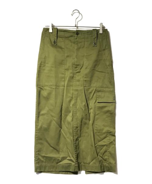 journal standard luxe（ジャーナルスタンダード ラックス）journal standard luxe (ジャーナルスタンダード ラックス) ミリタリーツイルベイカーカーゴスカート オリーブ サイズ:Sの古着・服飾アイテム