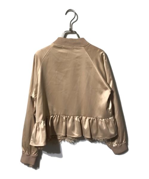 MARILYN MOON（マリリンムーン）MARILYN MOON (マリリンムーン) レースジップアップブルゾン/ラグランジャケット ベージュ サイズ:Ｆの古着・服飾アイテム