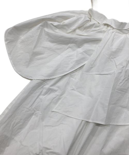 ENFOLD（エンフォルド）ENFOLD (エンフォルド) ソフト 天竺 タック ドレープ ドレス ロング ワンピース ホワイト サイズ:36の古着・服飾アイテム